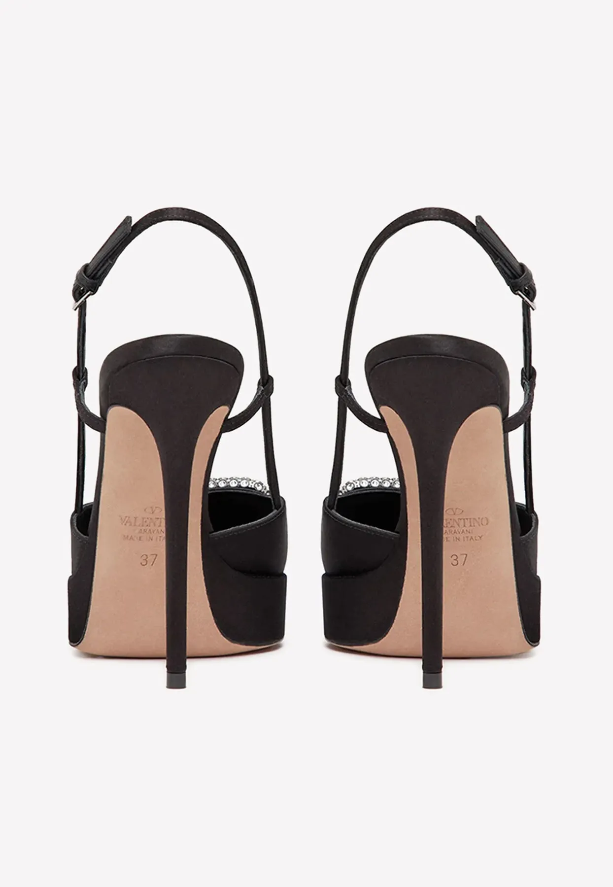 120 Satin Slingback Pumps