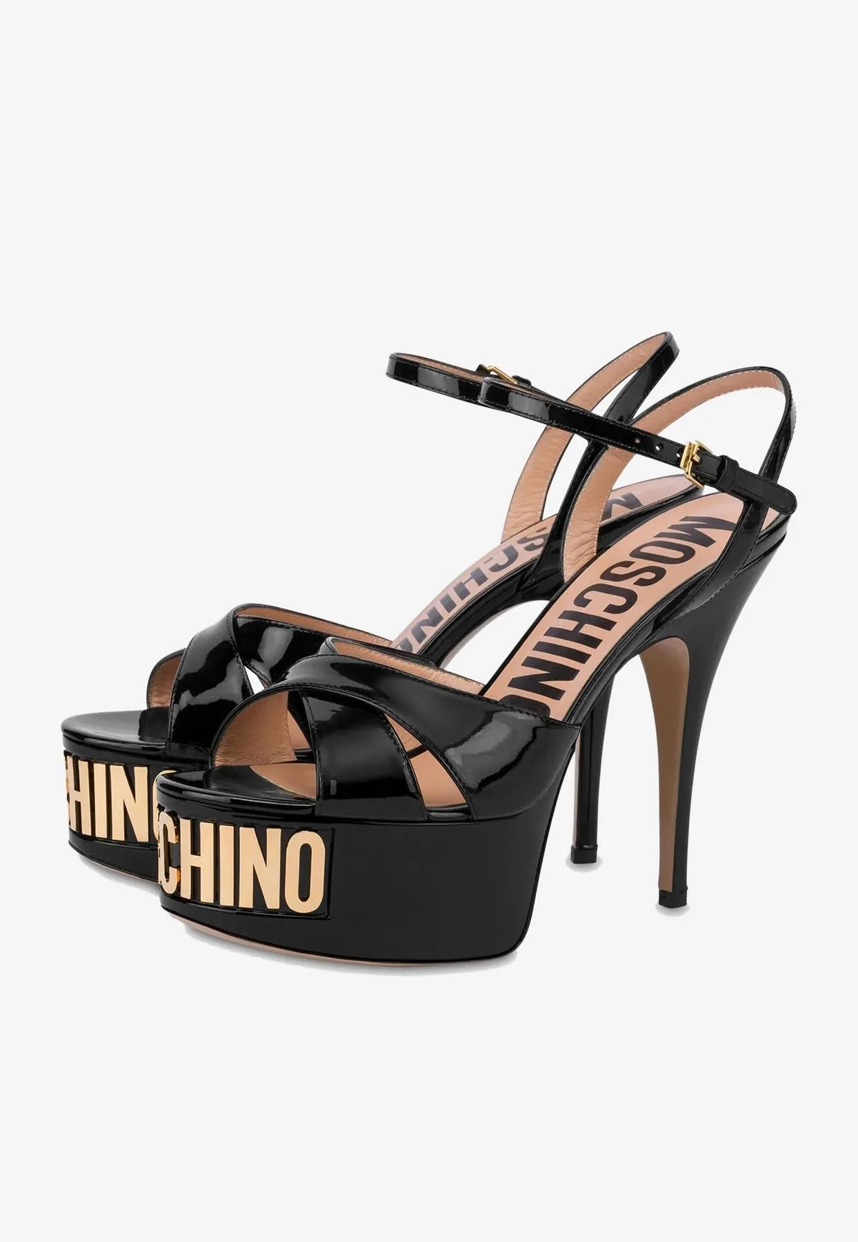 125 Platform Sandals in Patent Leather
