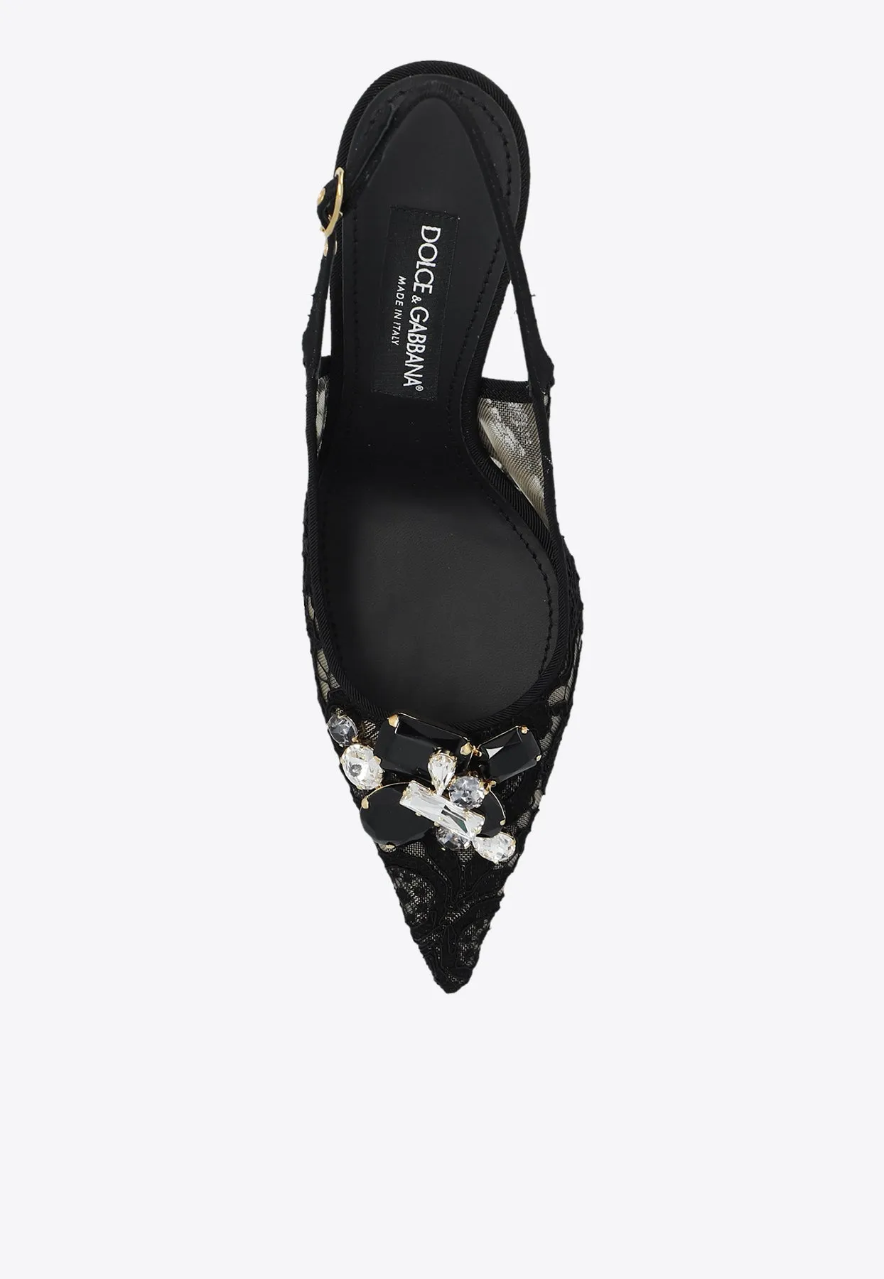 90 Lurex Lace Slingback Pumps