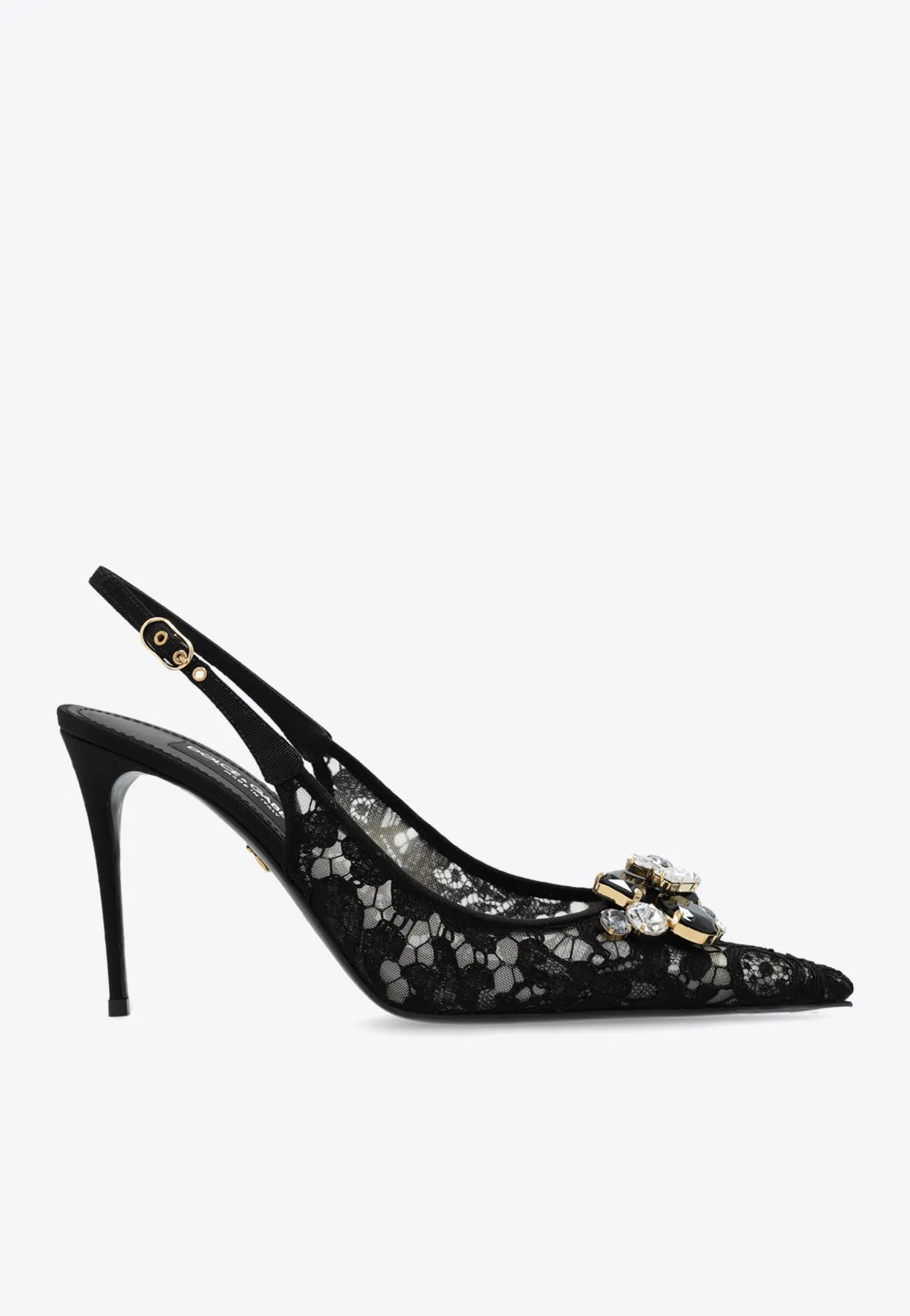 90 Lurex Lace Slingback Pumps