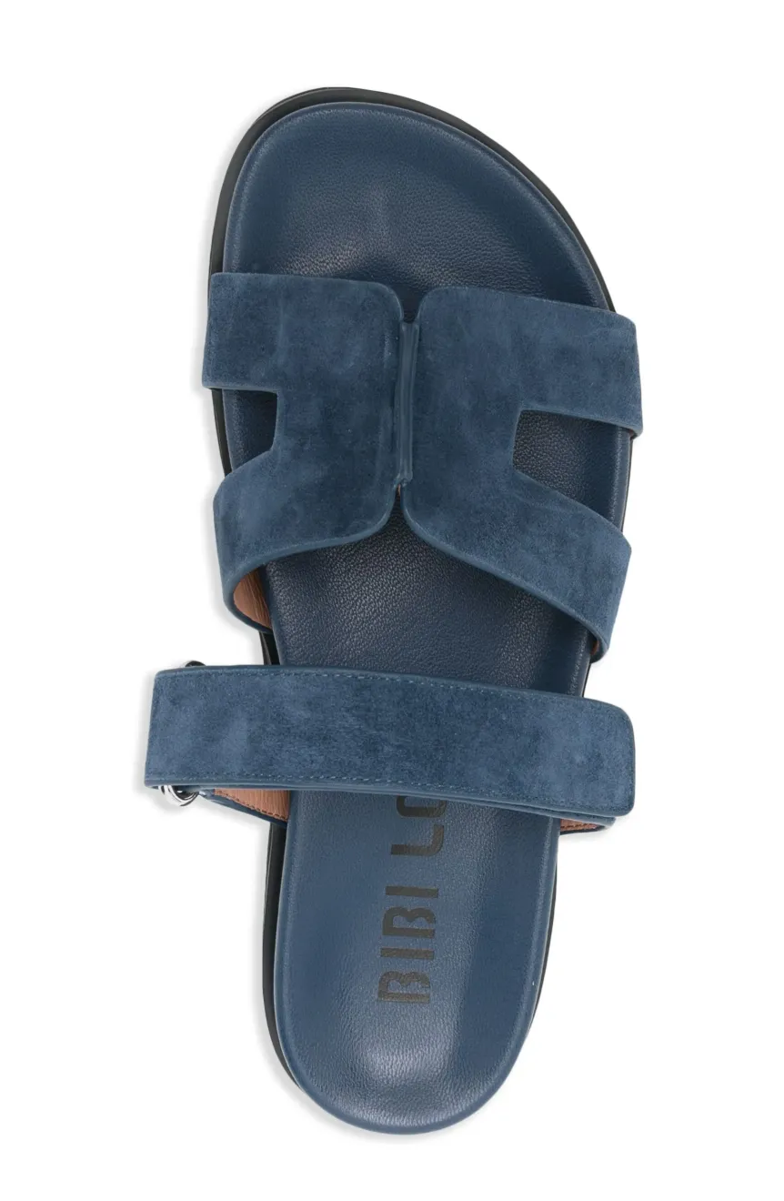 Bibi Lou Minty Denim Navy Suede Sandals