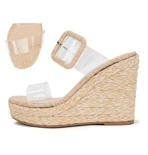 Camille Double Strap Wedges