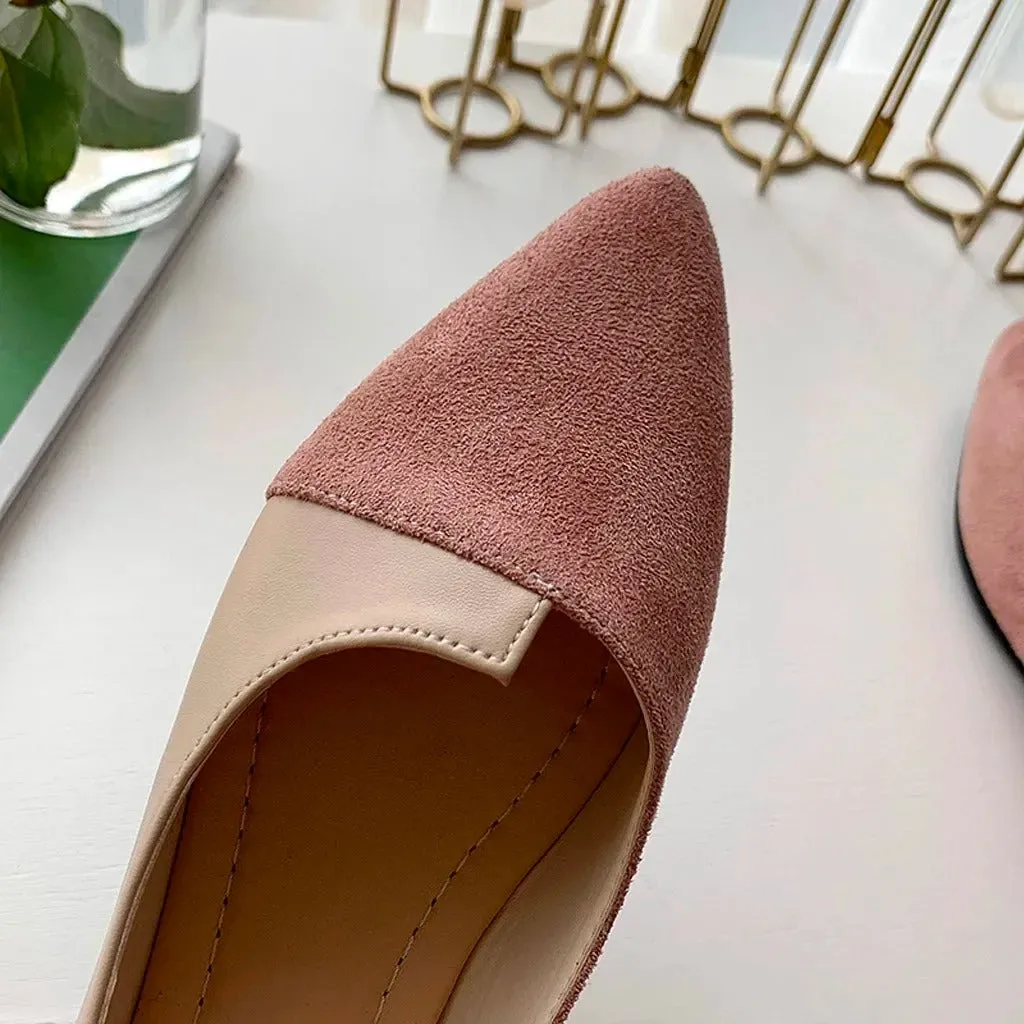 Elegant Two-Tone Ballet Flats
