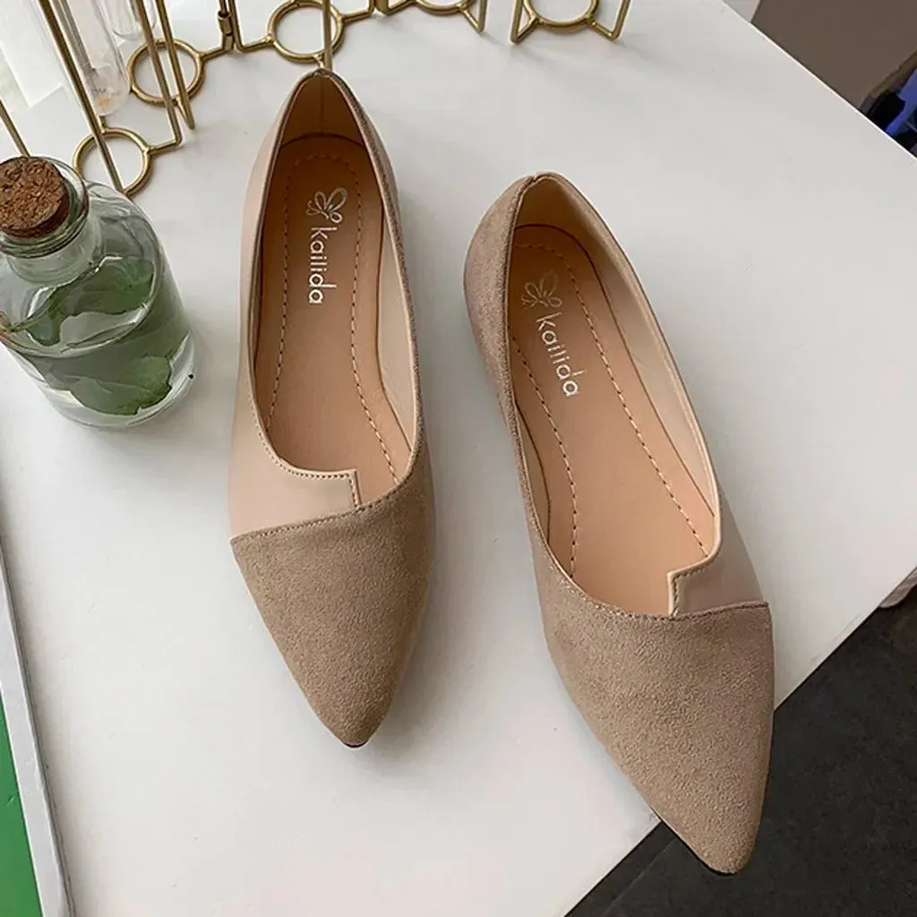 Elegant Two-Tone Ballet Flats