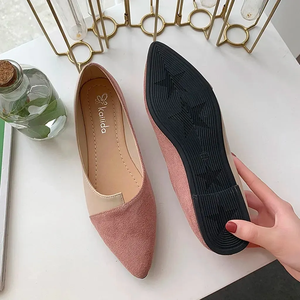Elegant Two-Tone Ballet Flats