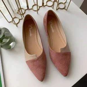 Elegant Two-Tone Ballet Flats