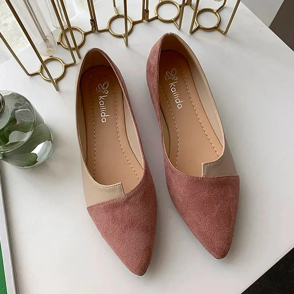 Elegant Two-Tone Ballet Flats