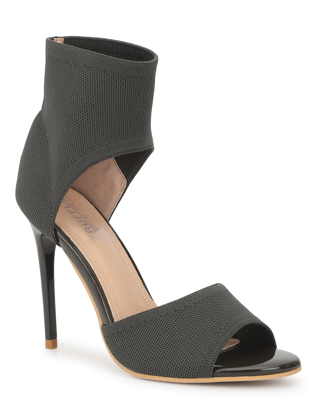 Green Knitted Stiletto Sandals (TC-CN-3212-1-GRN)