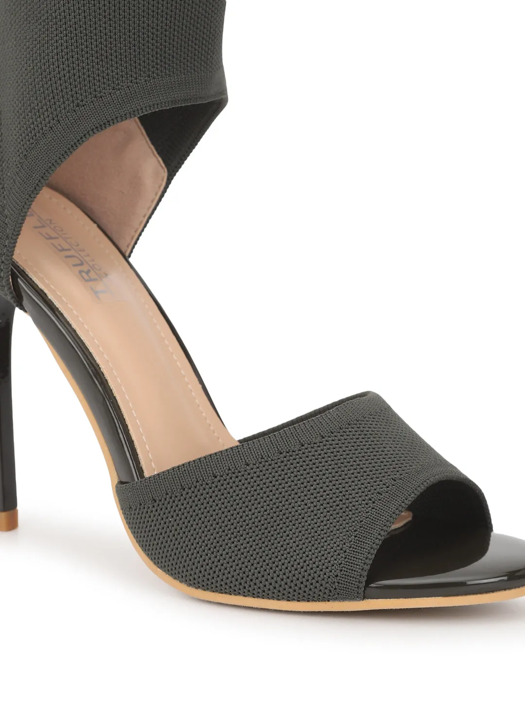 Green Knitted Stiletto Sandals (TC-CN-3212-1-GRN)