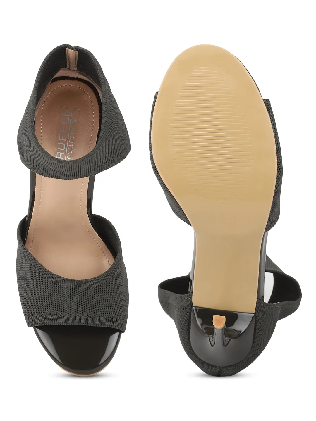Green Knitted Stiletto Sandals (TC-CN-3212-1-GRN)