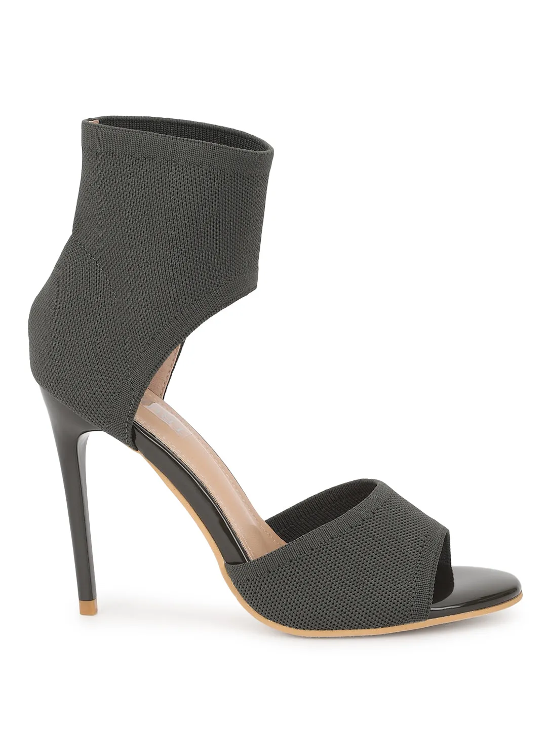 Green Knitted Stiletto Sandals (TC-CN-3212-1-GRN)