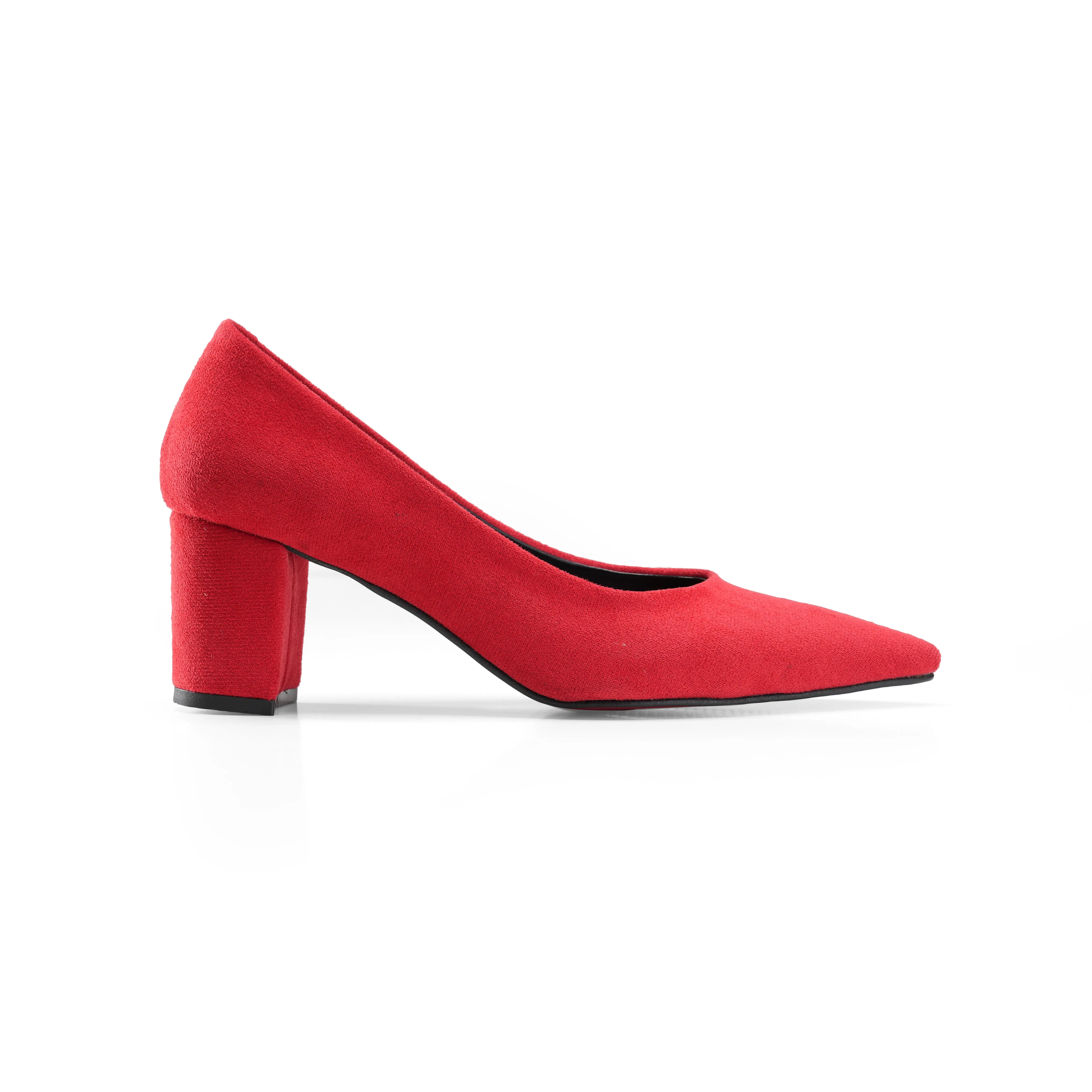 Heels With A Sleek Pointed Toe Design - Red