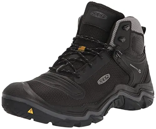 KEEN Men's Durand Evo Mid Waterproof Hiking Boots, Black/Magnet, 9.5 Wide