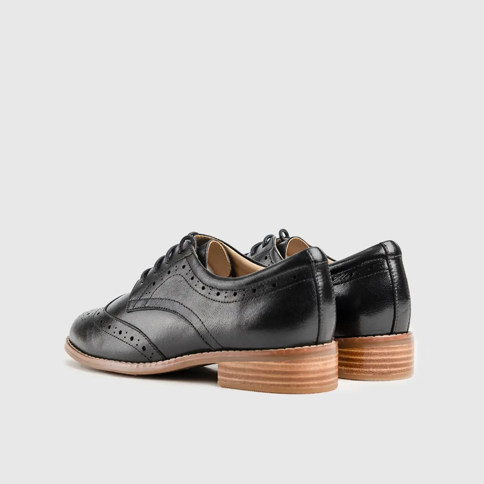Leather Oxfords Black HA001