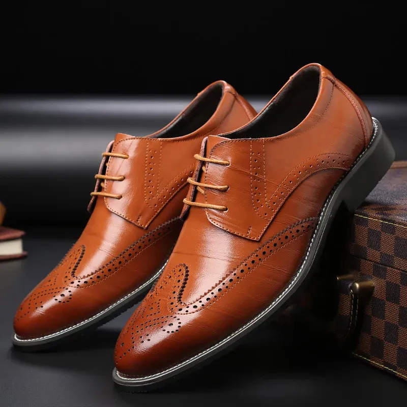 Mens Business Genuine Leather Oxford Shoes