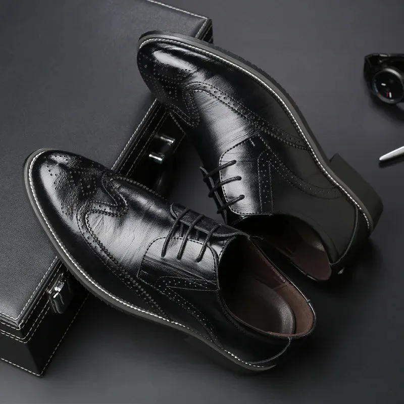 Mens Business Genuine Leather Oxford Shoes