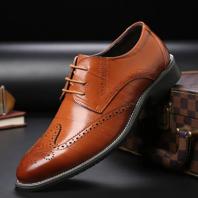 Mens Business Genuine Leather Oxford Shoes