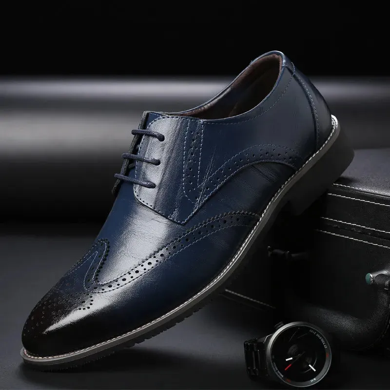 Mens Business Genuine Leather Oxford Shoes