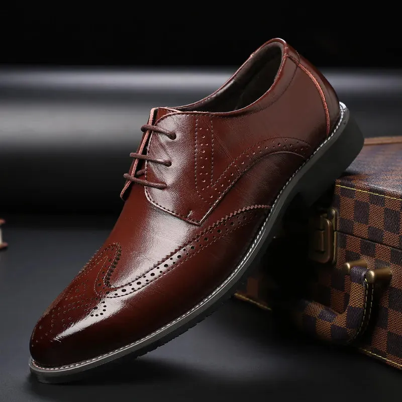 Mens Business Genuine Leather Oxford Shoes
