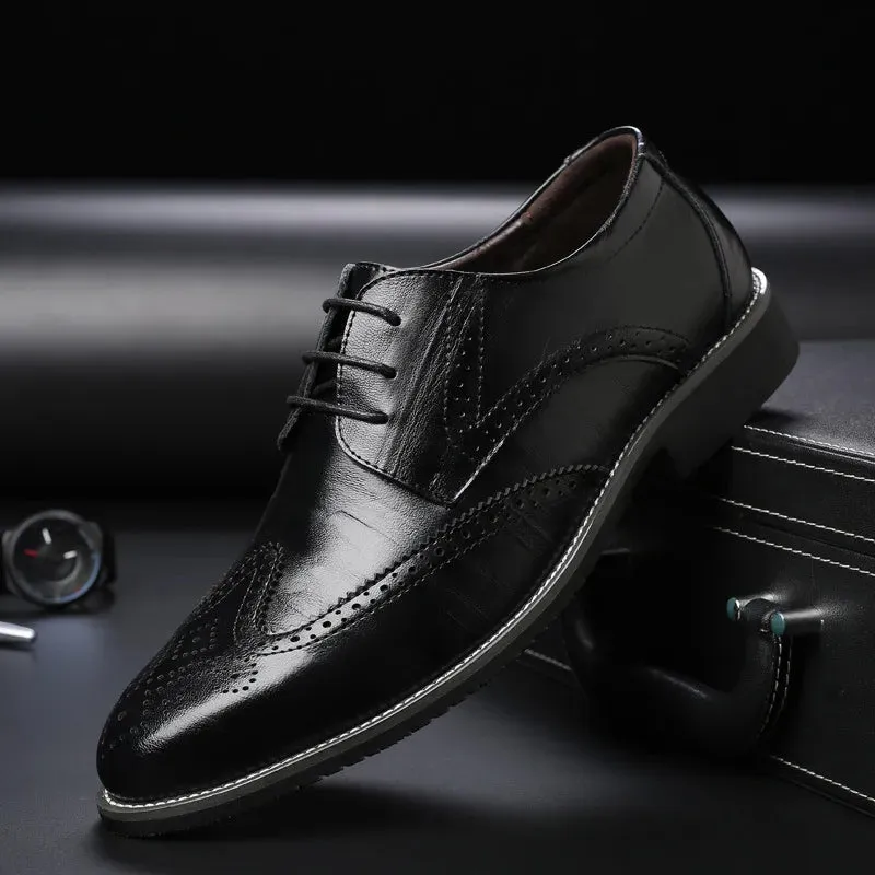 Mens Business Genuine Leather Oxford Shoes