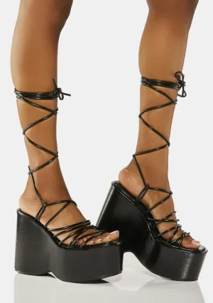 Nolia Lace Up Platform Wedges
