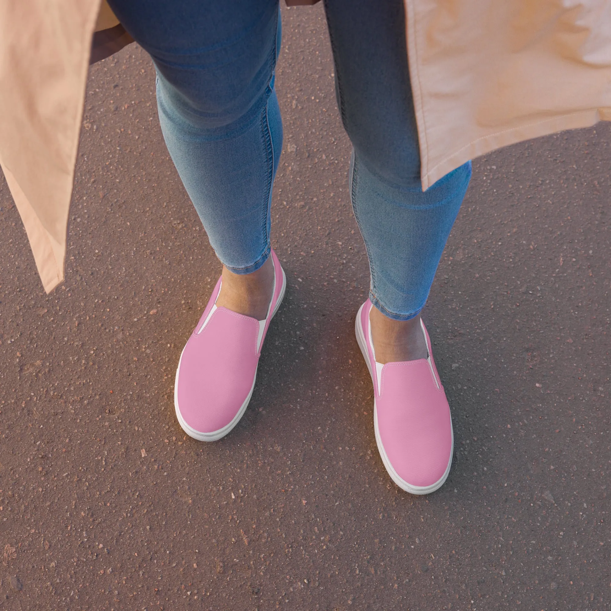 Pink Women’s slip-on canvas shoes