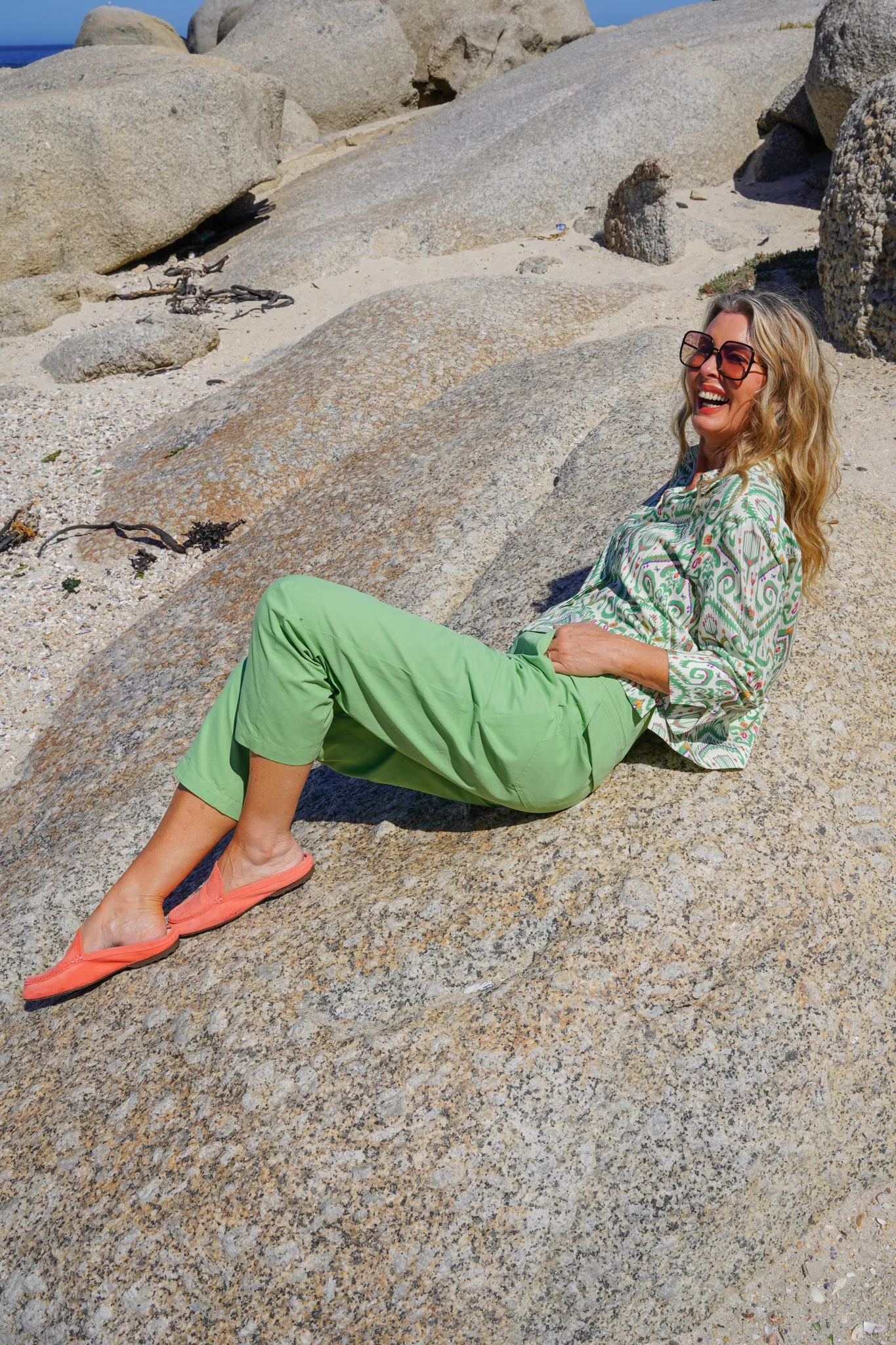 Salmon Pink Suedette Slip Ons