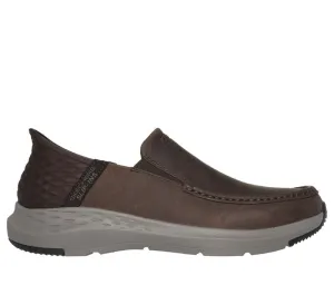 Skechers Men's Parson Oswin Slip Ons- Cacao
