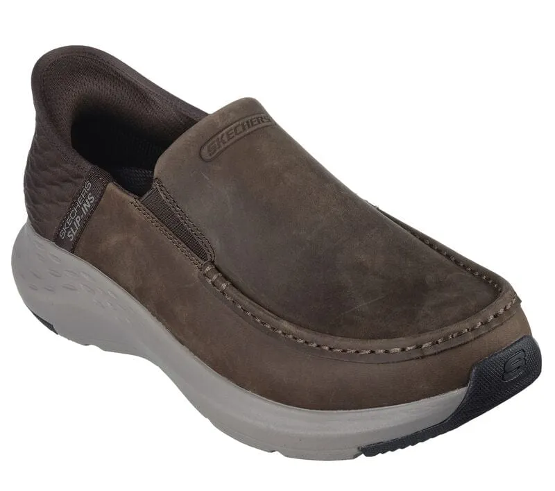 Skechers Men's Parson Oswin Slip Ons- Cacao