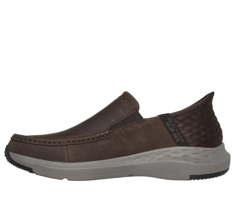 Skechers Men's Parson Oswin Slip Ons- Cacao