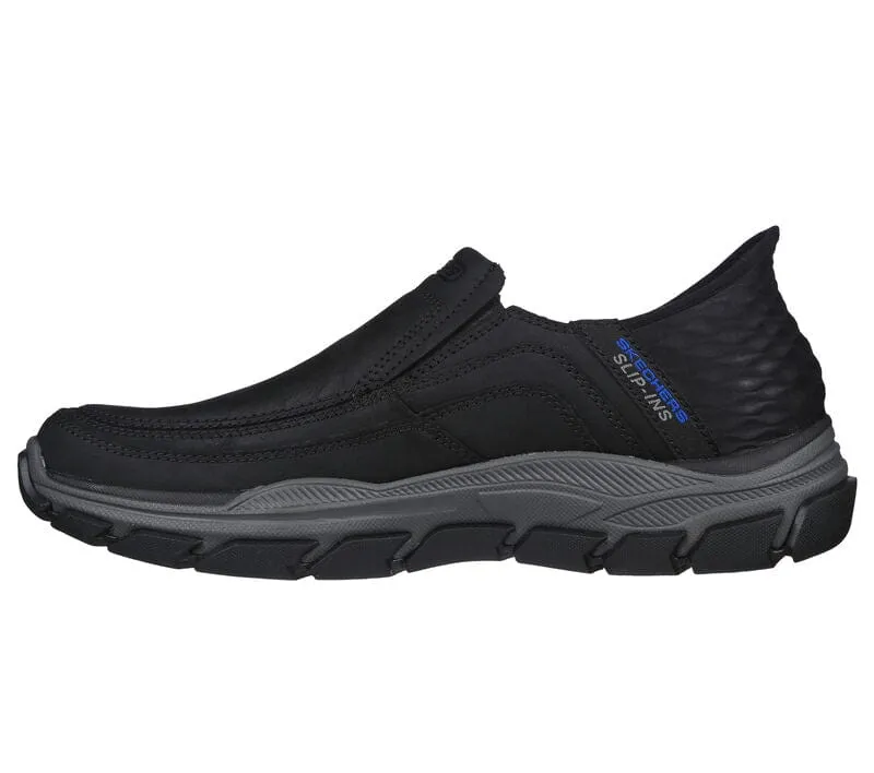 Skechers Men's Respected Elgin Slip Ons- Black