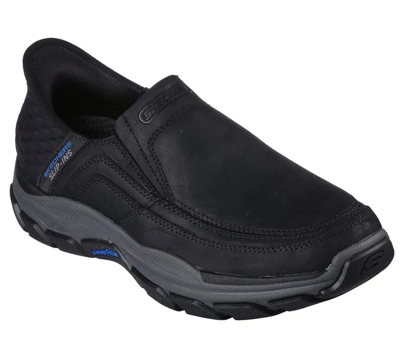 Skechers Men's Respected Elgin Slip Ons- Black