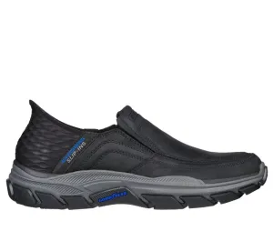 Skechers Men's Respected Elgin Slip Ons- Black