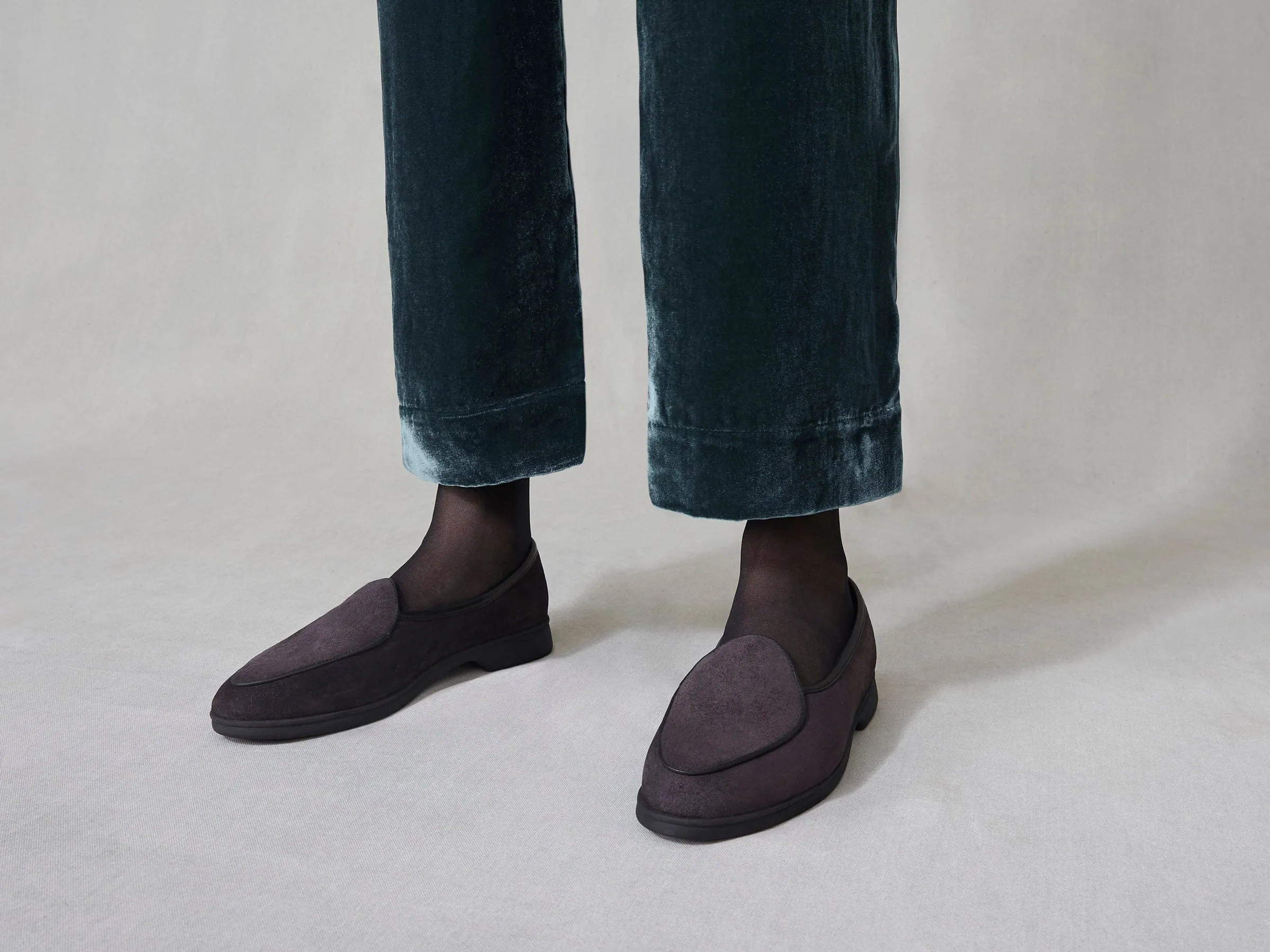 Stride Loafers in Cedre Noir Glove Suede Dark Sole